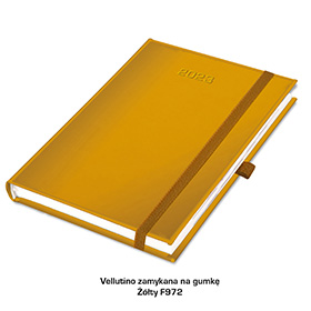 Kalendarz książkowy Vellutino na gumkę żółty